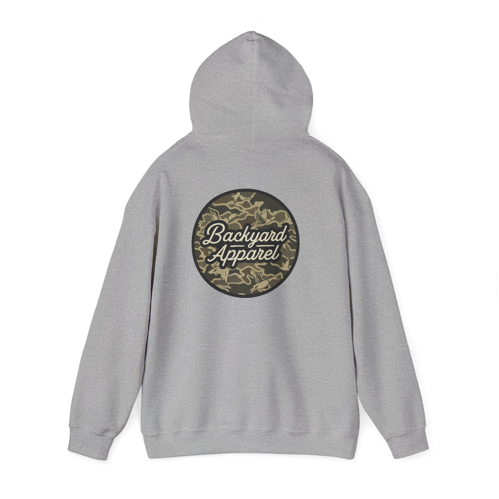 Backyard Apparel “Camo Flock” Birds Circle Hoodie